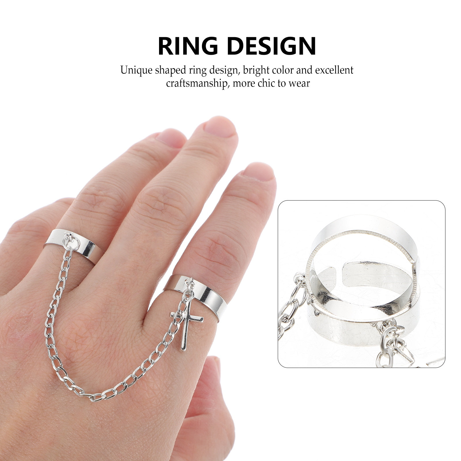 Vintage Gothic Cross Knuckle R - Vintage Punk Knuckle Rings Set ulasan dan harga