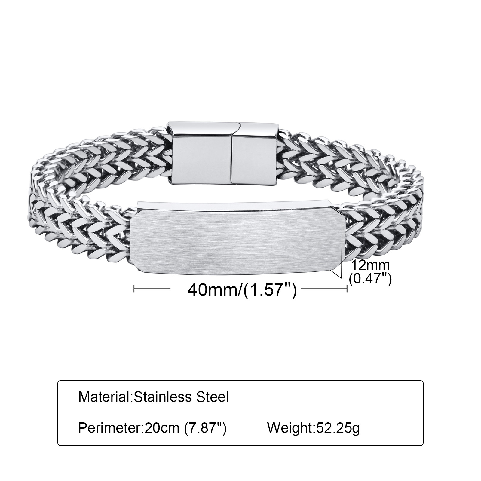 Vnox 12mm Customize Bracelets  - Cuban Link Chain 12Mm ulasan dan harga