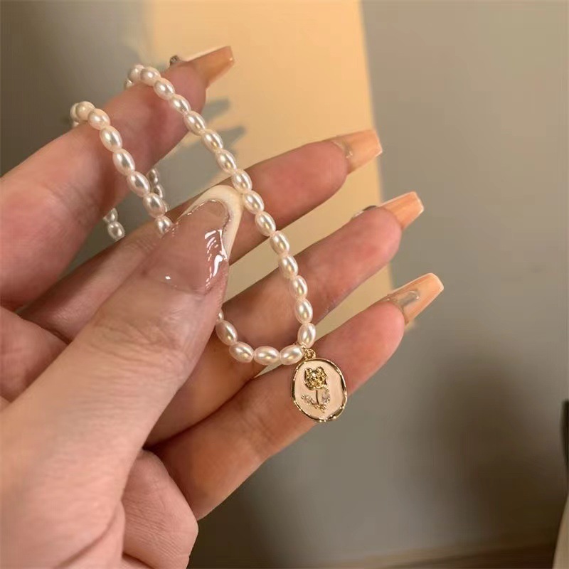 French Vintage Imitation Baroq - Pearl Choker Necklace Vintage ulasan dan harga