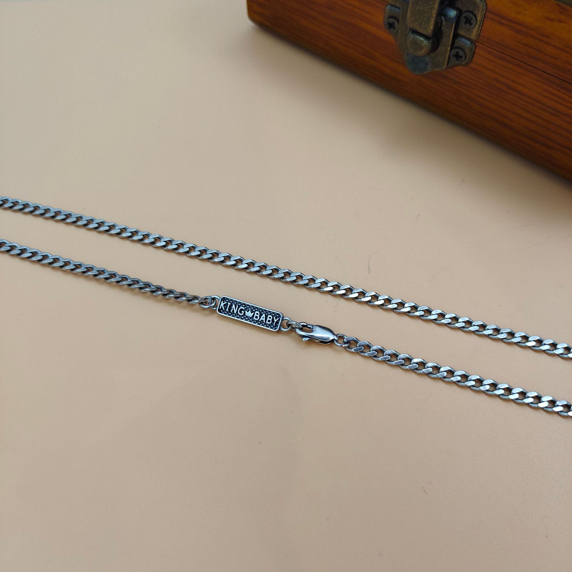 S925 sterling silver trendy pe - 925 Sterling Silver Chain Necklace Men ulasan dan harga